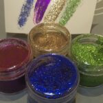 Hand-made glitter paste (with glue/4 colors)