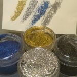 Hand-made glitter paste (with glue/4 colors)