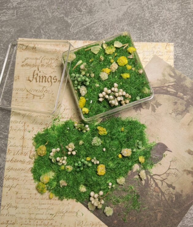 Mixed flowers and plants