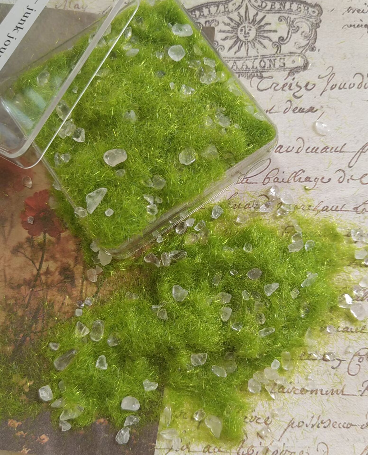 mixed flower and grass
