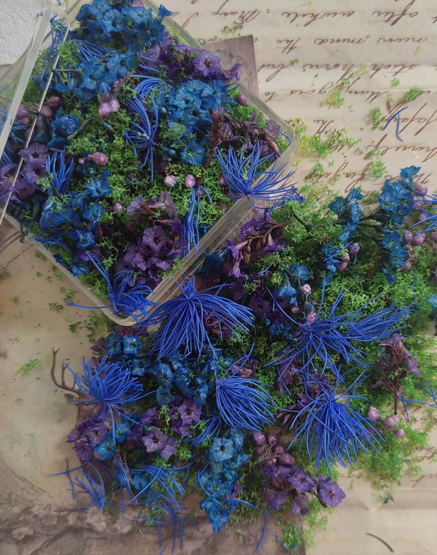 mixed flower and grass