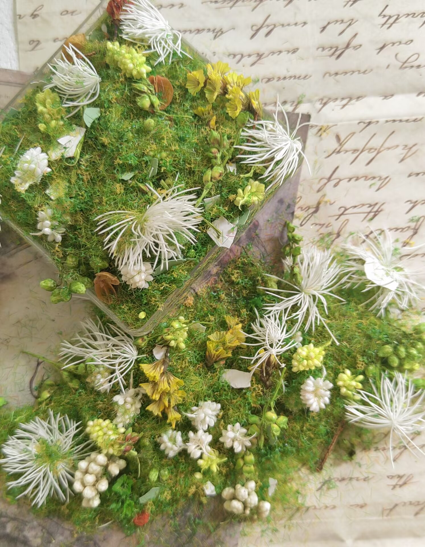 mixed flower and grass